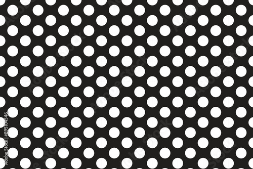 Black white dot pattern . White polka dot background . Polka pattern . Vector illustration