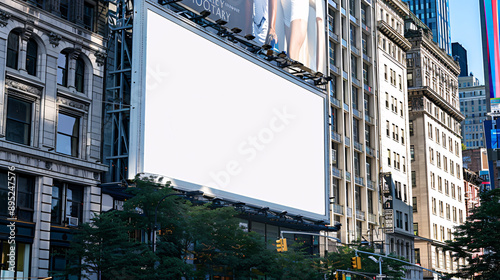 billboard mock-up among sky scrapers in New York 