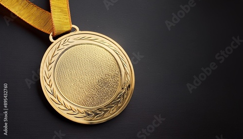 Firefly Champion gold medal with lanyard mockup, gold, medal, award, achievement, round, circle, nec