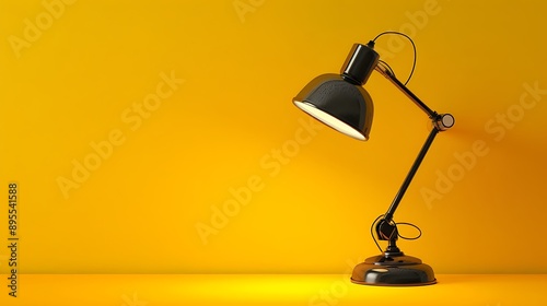 Desk lamp set on yellow with the flashlight