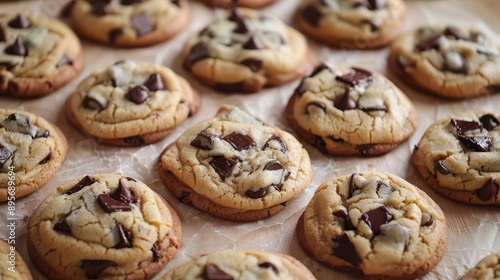 indulgent chocolate chip cookies mouthwatering closeup of freshly baked cookies with gooey melted chocolate chunks evoking homemade comfort