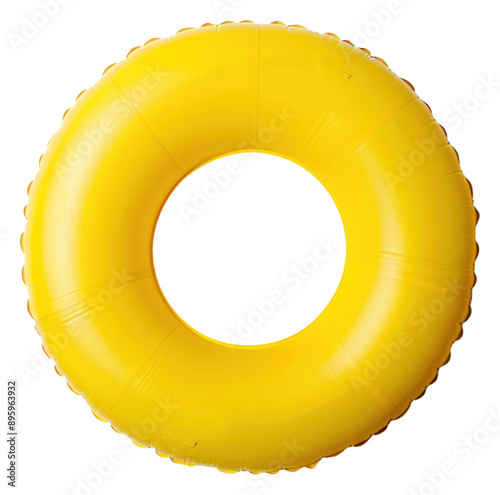 Yellow inflatable swim ring