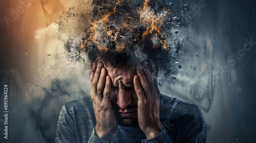 Detailed view of the impact of stress on mental health, showing physiological responses, psychological effects, and strategies for managing stress effectively