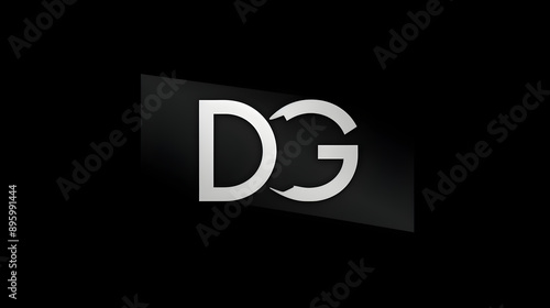 Stylish Contemporary Black and White DG Logo Design Concept