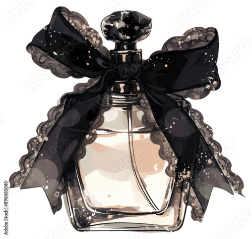 PNG Elegant perfume bottle illustration