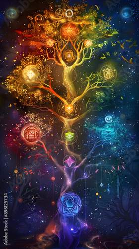 The Tree of Life - A Visual Journey Through the Spheres of the Kabbalah and Divine Emanations