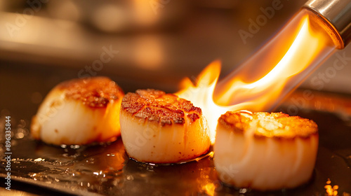 Searing Scallops with Blowtorch