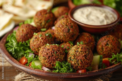 Mediterranean and Arabic cuisine s falafel dish