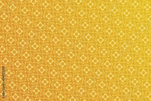 Beautiful golden yellow Thai pattern cloth.