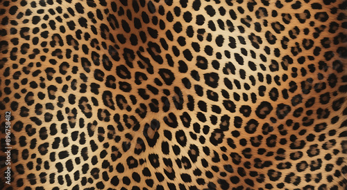 A detailed illustration capturing the intricate pattern of leopard spots, showcasing the texture and coloration in a close-up view, with space for text.