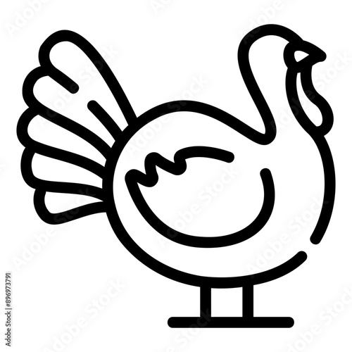 turkey Line Icon