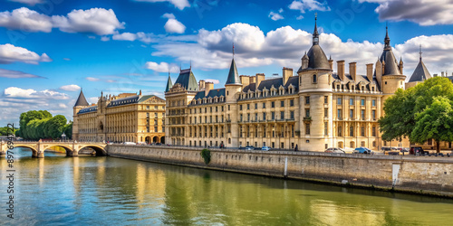 The Court of Cassation , in Europe, in France, in ile de France, in Paris, Along the Seine, in summer, on a sunny day.