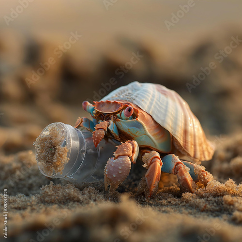 Hermit Crab in Found Shell