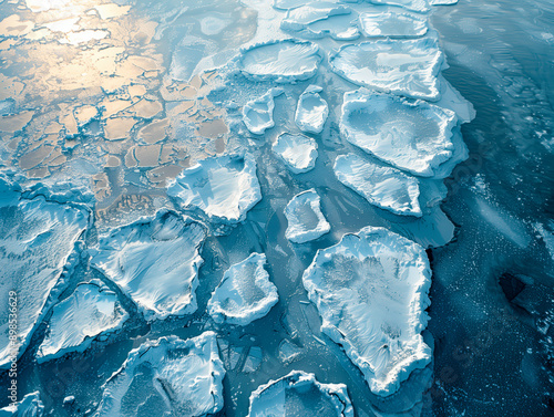 Aerial view of the ice sheet