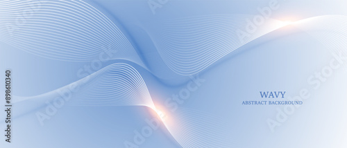 Modern abstract background with wavy lines. Digital technology concept. vector illustration. 