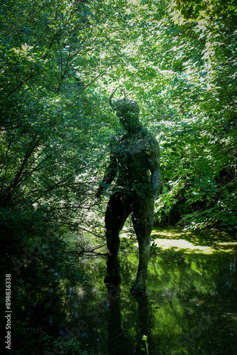 Bronze statue of the devil at Devil's Hole, Jersey. It was originally called Le Creux de Vis, or the Spiral Hollow, but sometime around 1850 or so the name was changed.