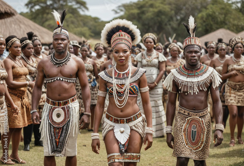  A traditional Zulu wedding ceremony. 