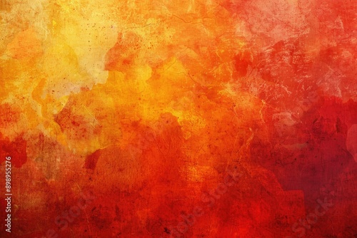 A vibrant painting featuring a bright red and yellow background, great for use in promotional materials or design projects