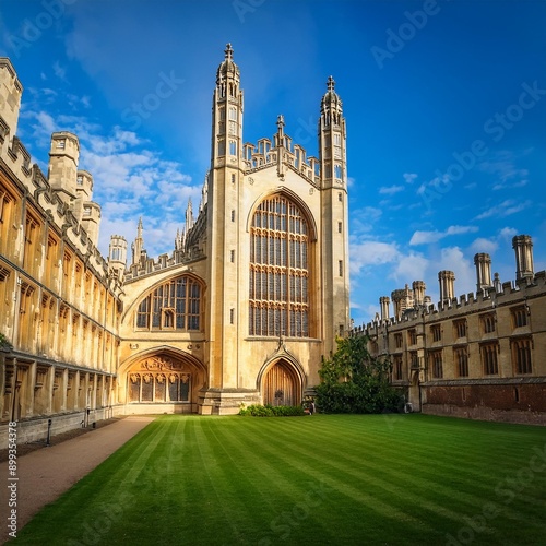 University college in Cambridge, AI generated