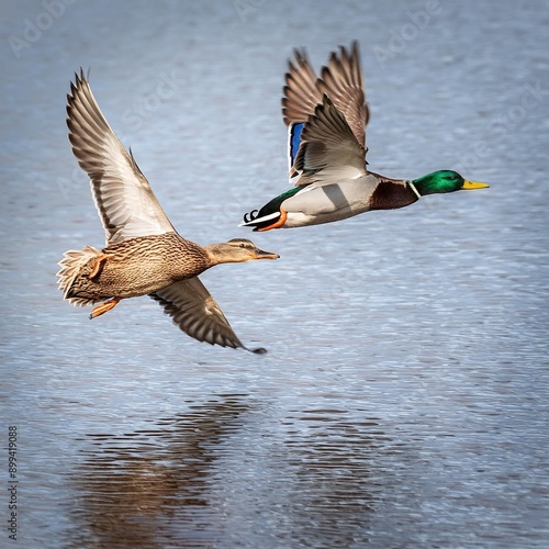 mallard wild duck scient. name Anas platyrhynchos bird animal, A