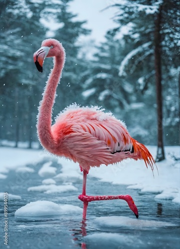 The Pink Flamingo’s Water Ballet