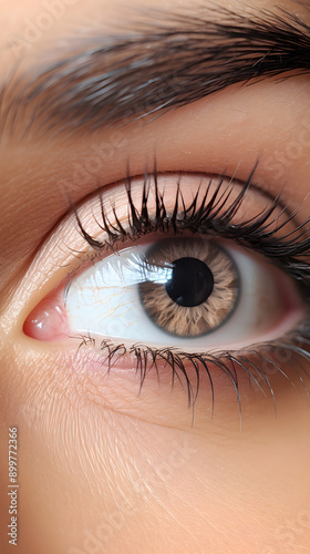 Close-Up Image of Natural Looking Eyelash Extensions on Almond-Shaped Eyes