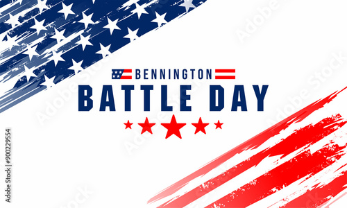 Bennington Battle Day template design vector , observed on 16 August annually to honour the Battle of Bennington which took place on 16 August, 1777 