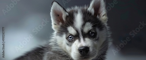 Cute little husky puppy