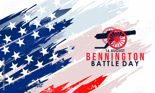  Bennington Battle Day template design vector , observed on 16 August annually to honour the Battle of Bennington which took place on 16 August, 1777