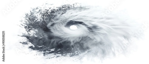 Hurricane white isolated background