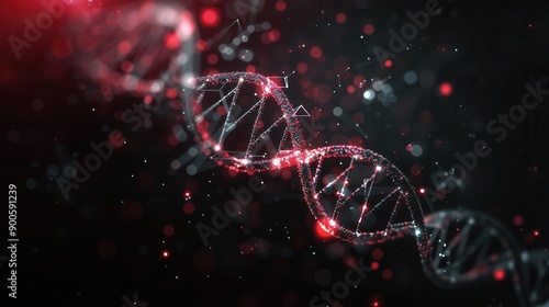 Abstract representation of a DNA molecule