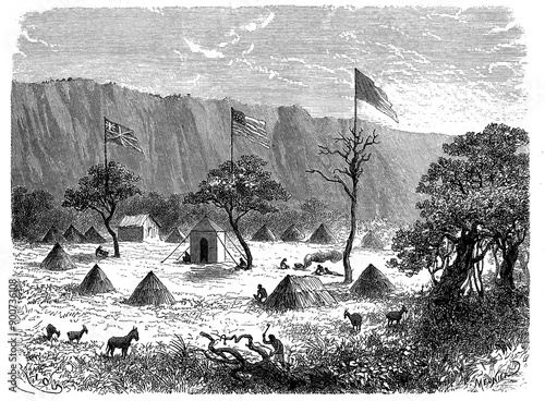 Central Africa - January 1871: Stanley's Expedition in Search of Livingstone