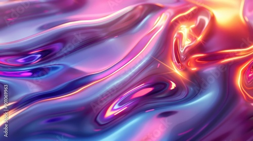 Shiny, abstract gradient textures with fluid motion