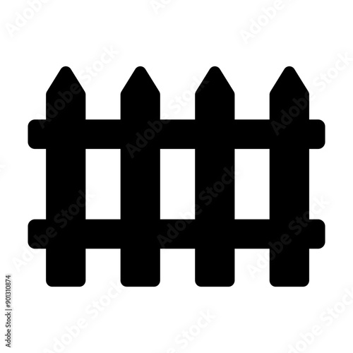 A glyph style icon of fence