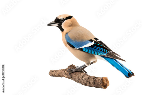 Modern jay bird illustration isolated on transparent background for nature and wildlife digital design projects