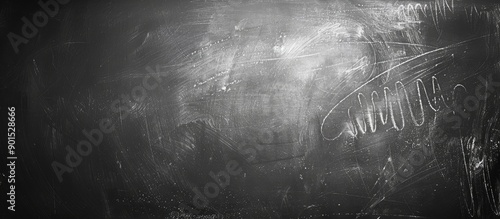 Chalky white texture on blackboard with copy space image