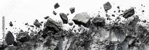 Shattered Rock Formation in Motion