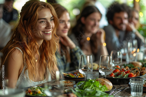 Friends Sharing Dinner