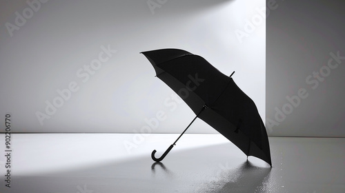 an umbrella being opened inside a room, highlighting the superstition of bad luck