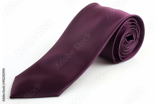 a purple neck tie laying on a white surface