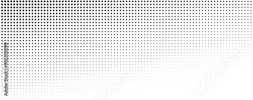 Abstract monochrome halftone background. Wide vector illustration 