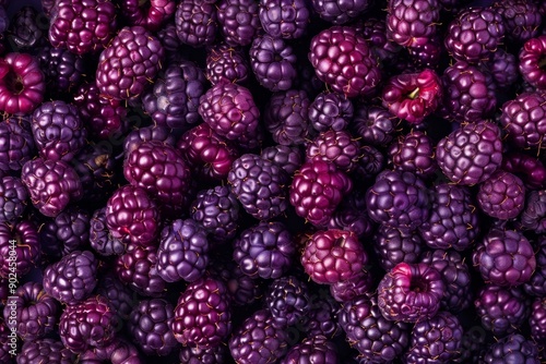 Boysenberry texture background, blackberry and raspberry cross pattern, American dewberry banner