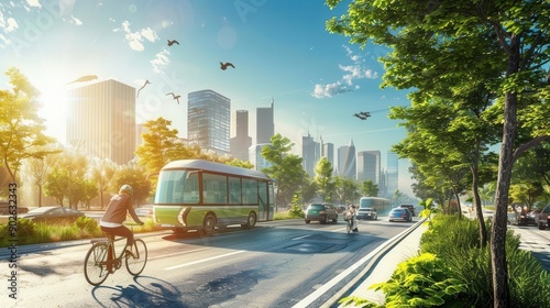 Green Mobility. Sustainable transport concept