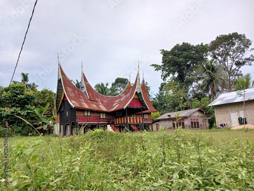 Traditional House or Rumah Gadang at West Sumatera