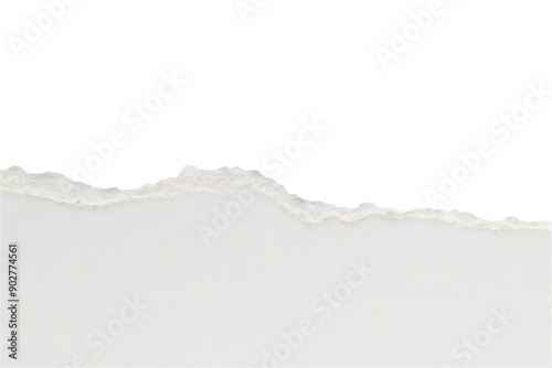 White ripped paper torn edges strips isolated on black background