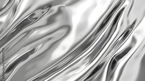 Highly Reflective Polished Silver Metallic Texture Premium Background