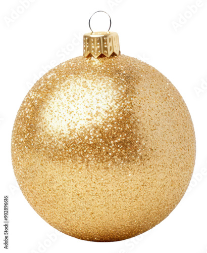 PNG Glitter gold bauble christmas glitter white background.