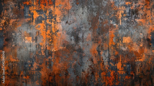 Old grunge zinc and rusty background texture, ai