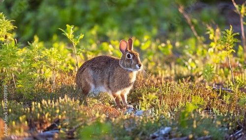 The eastern cottontail (Sylvilagus floridanus) is the most common rabbit species in North America.