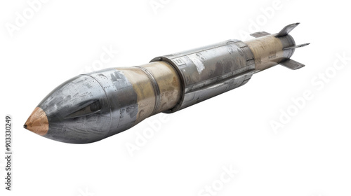 Missile bomb on transparent background